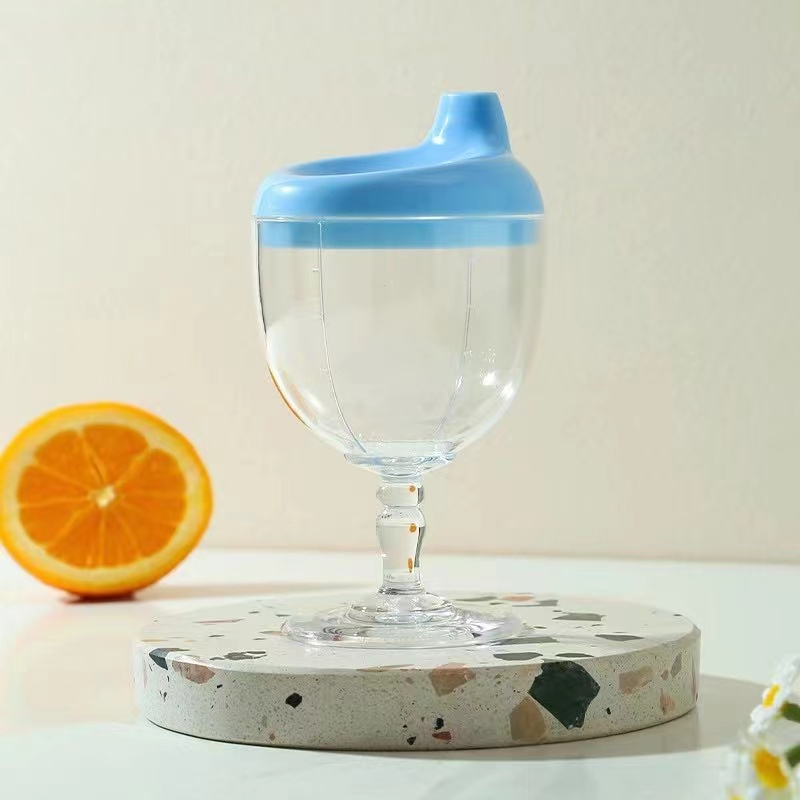 RUNBEIER Baby plastic goblet childrens wine glass juice cup childrens milk cup learning drink cup anti-fall