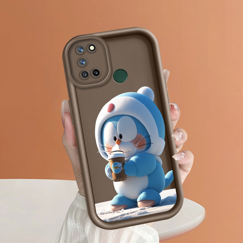 Ốp điện thoại cho Realme C12 Realme C15 Realme C17 Realme C2 Realme C20 Realme c20a mềm ban đầu vuông thang Ốp điện thoại silicon Ốp điện thoại bọc hoàn toàn
