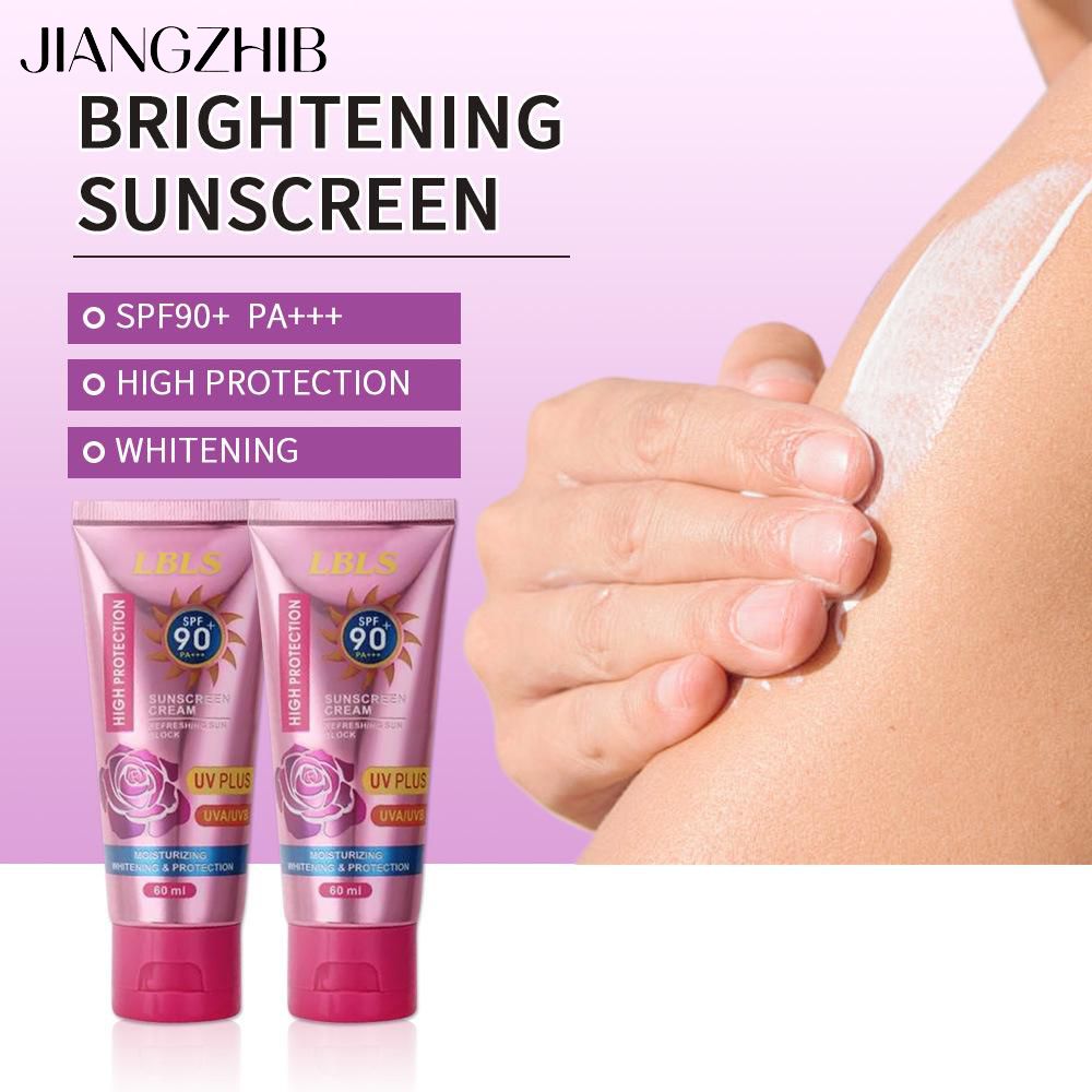 JIANGZHIB ครีมกันแดด คิส บิวตี้ SPF 90 สำหรับผิวมัน สดชื่น ไม่เหนียวเหนอะหนะ ป้องกันรังสียูวี กันน้ำ ควบคุมความมัน เหมาะสำหรับใบหน้าและร่างกาย ชุด 2 ชิ้น