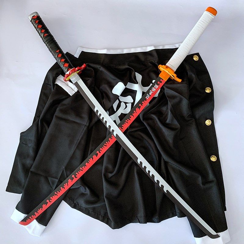 Tặng Túi đeo Đạo cụ Cosplay mô hình kiếm gỗ katana zenitsu kimetsu no yaiba zoro onepiece 104cm đầy đủ phiên bản
