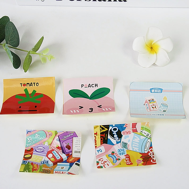 Snacks supermarket convenience store colorful slime box decoration stickers DIY hand account sealing waterproof sticker