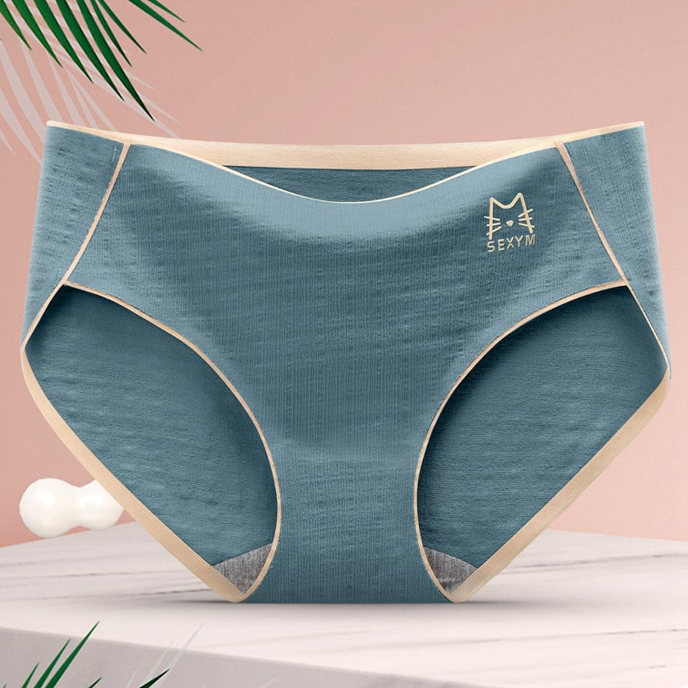 Yougen đàn hồi in hình mèo đũng quần vải bông cỡ lỡn cô gái phụ nữ intimates quần lót in hình cotton quần lót màu trơn