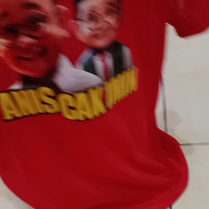 kaos anak anak umur 2 tahun sampai 10 tahun motif anis cak imin kerah bulat lengan pendek