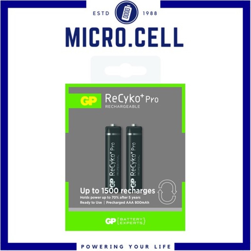 GP Recyko Pro AAA 800mAh 2pcs Rechargeable Battery