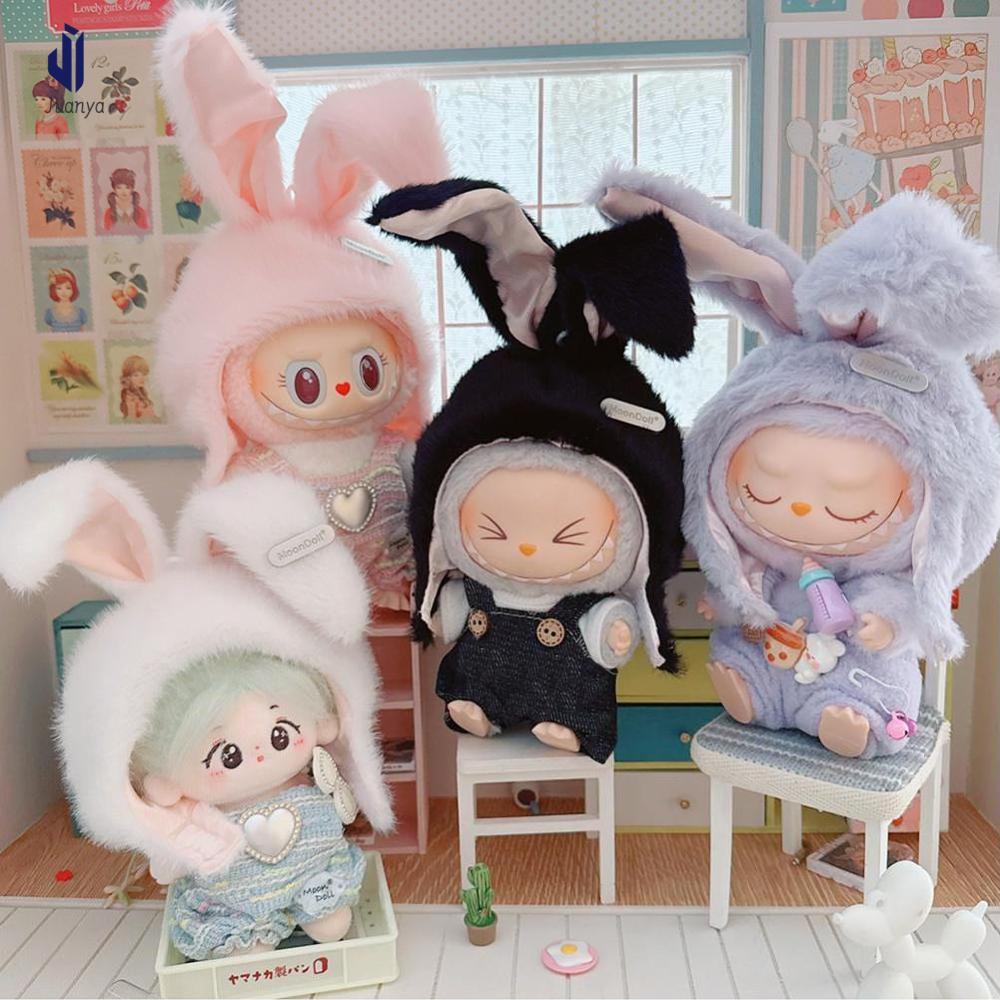 Juanya [không kèm búp bê] MŨ búp bê cho búp bê cotton 17cm labubu 10cm màu sắc phù hợp che đầu phụ kiện búp bê dễ thương dễ thương Đồ chơi trẻ em bé gái