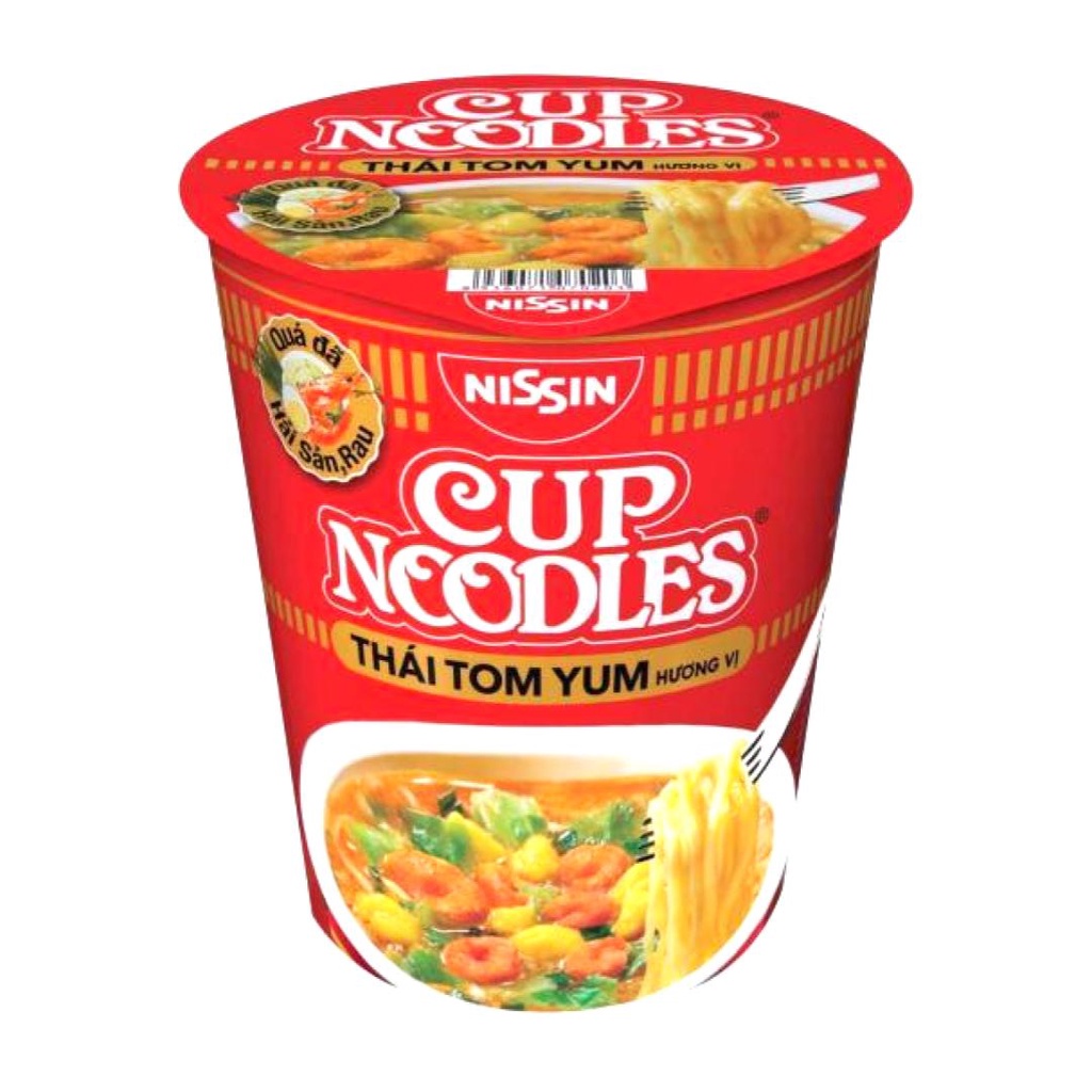 COMBO 4 Mì Ly Vị Thái Tom Yum, Cup Noodles, Thai Tom Yum Flavour 70g -