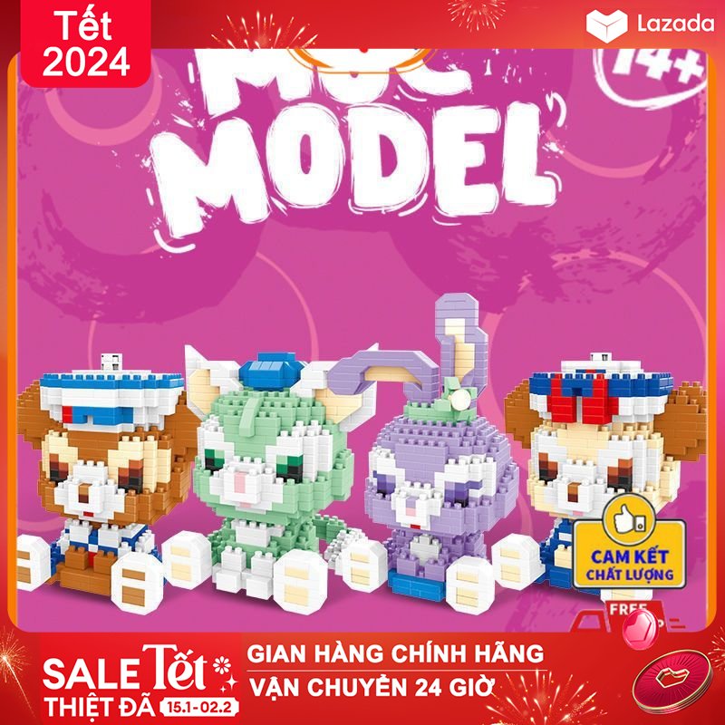 Mô Hình Lắp Ráp - Lắp Ghép Le go Mini Nhân Vật Hoạt Hình Chất Lượng Nhựa Abs An Toàn Bền Bỉ Đẹp Mắt