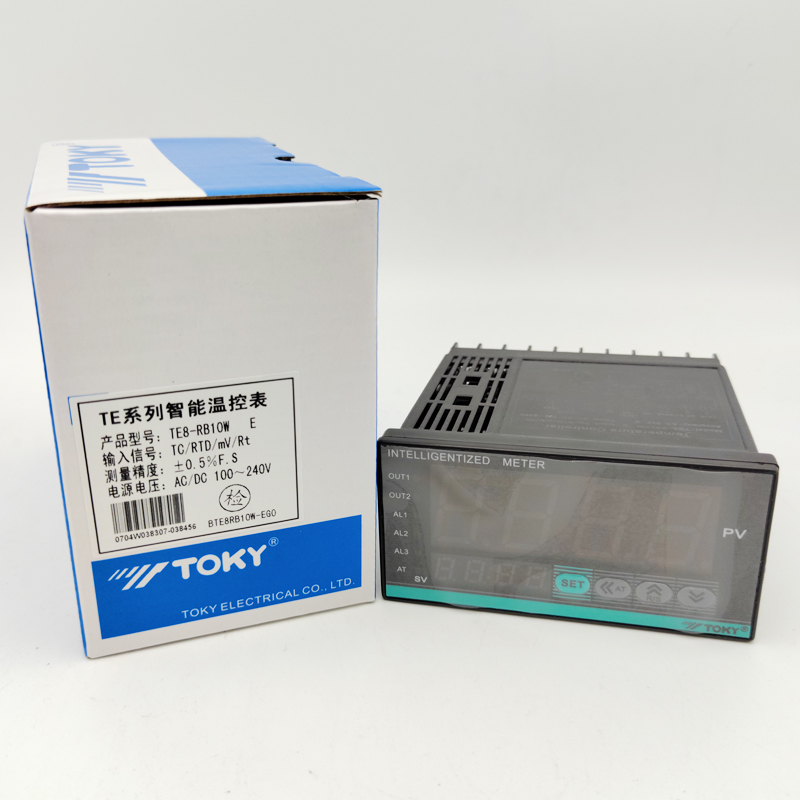 TE8-RB10W Bộ Điều Khiển Nhiệt Độ TOKY Nguồn 100-240V, Đầu ra Rơ-le, 1 cảnh báo, Không RS485, Đầu vào TC/RTD | Tùy chọn: TE8-RC18W/SB10W/DC18W | Hỗ Trợ 24V | Đa Dạng Model | Chức Năng Hằng Nhiệt | Độ Chính Xác Cao