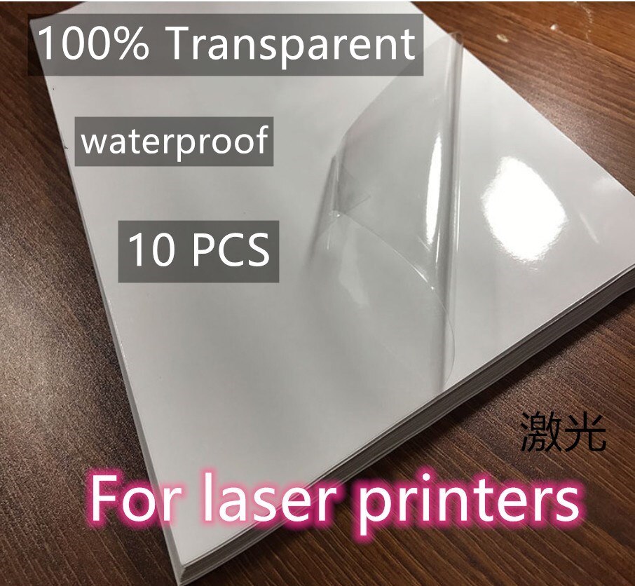 A4 Mực in phun màu trắng giấy in Laser không thấm nước giấy in trong suốt thủ công Máy Photocopy nhãn hình dán sticker Glossy Matte giấy
