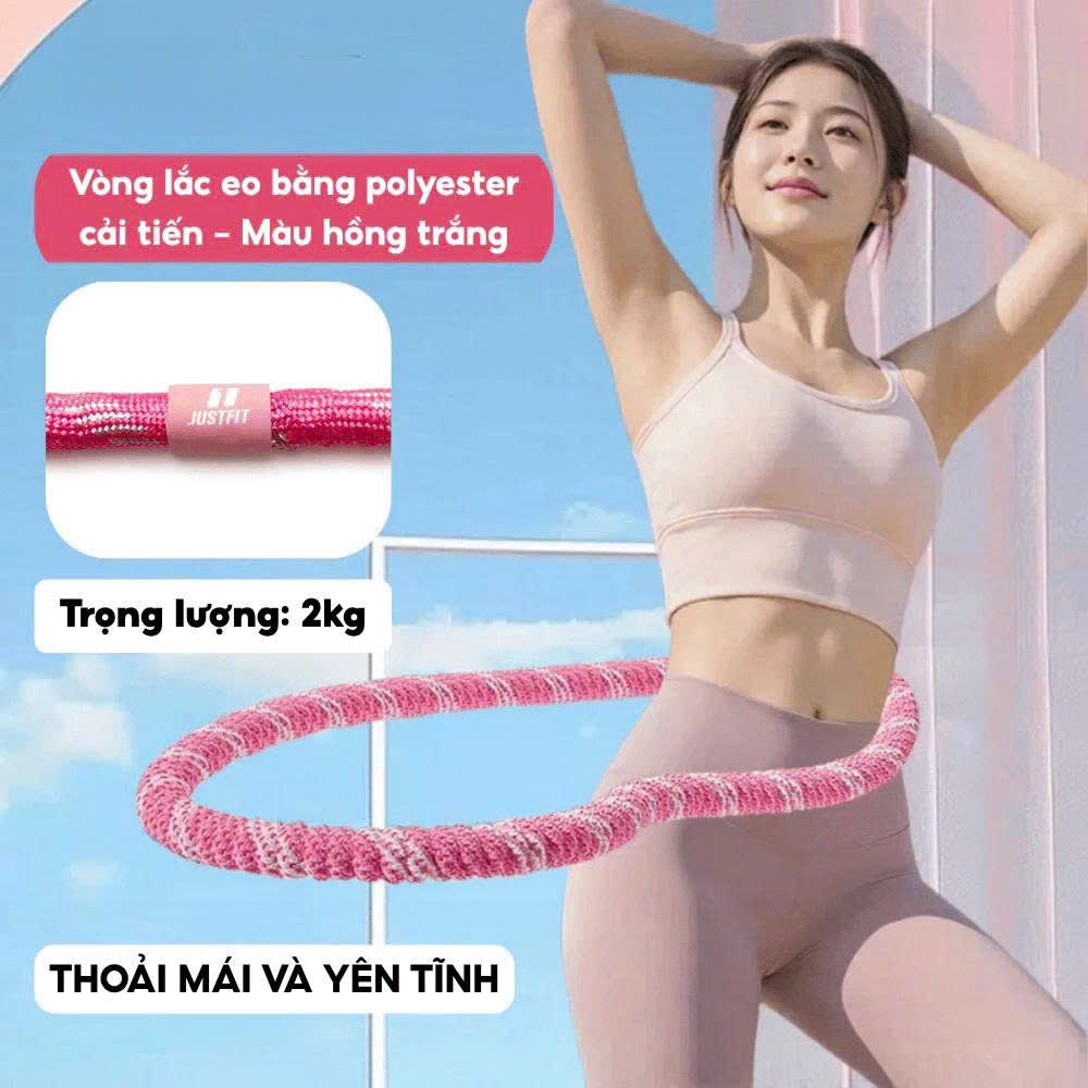 [HÀNG CÓ SẴN]Vòng Lắc Eo Lò Xo Bản Xịn Bọc Vải Dệt - Giảm Calo Hiệu Quả, Eo Thon ,Gọn dáng