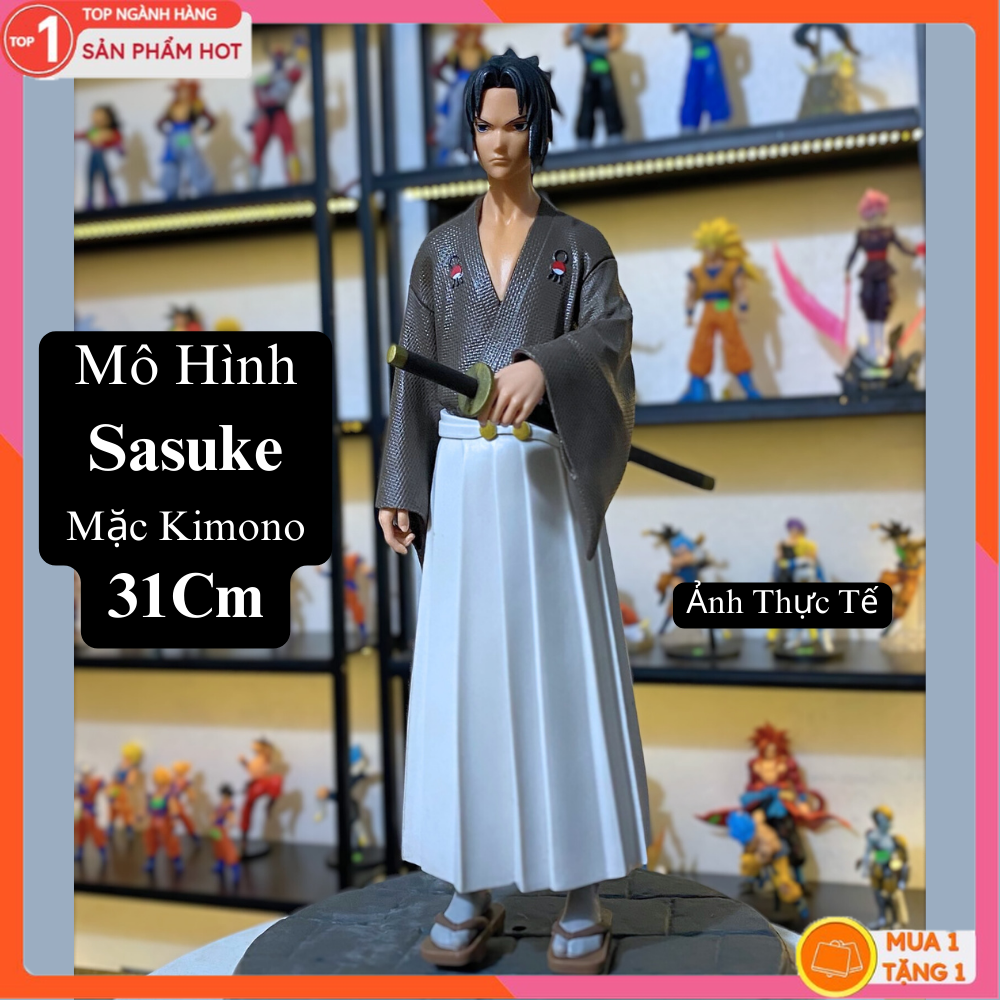 Mô hình sasuke mặc kimono 31cm mô hình naruto cao cấp, figure mô hình anmie naruto đồ chơi