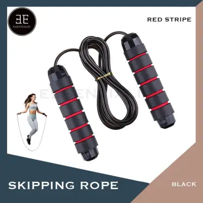 [LOCAL STOCK]Skipping Rope Tangle-Free with Ball Bearings Rapid Speed Jump Rope Cable and 6” Memory Foam Handles Ideal for Aerobic