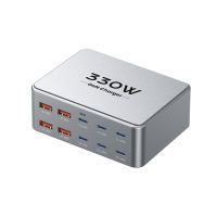 ASOMETECH 330W GaN USB Type C Fast Charger 100W PD3.0 PPS QC3.0 Multiport Charging Station For Laptop Mobile Phone 16 15 14 Tablet