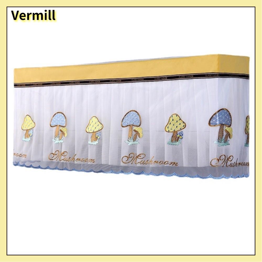 VERMILL Gắn tường Bọc bụi điều hòa Có thể giặt Chống bụi Vỏ bảo vệ  Di động Rèm chống gió Hộ gia đình