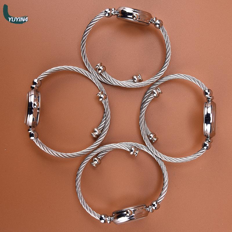 YUYIN4 1 chiếc vòng tay bạc Đồng hồ đeo tay nữ thời trang đồng hồ thạch anh Đồng hồ sinh viên