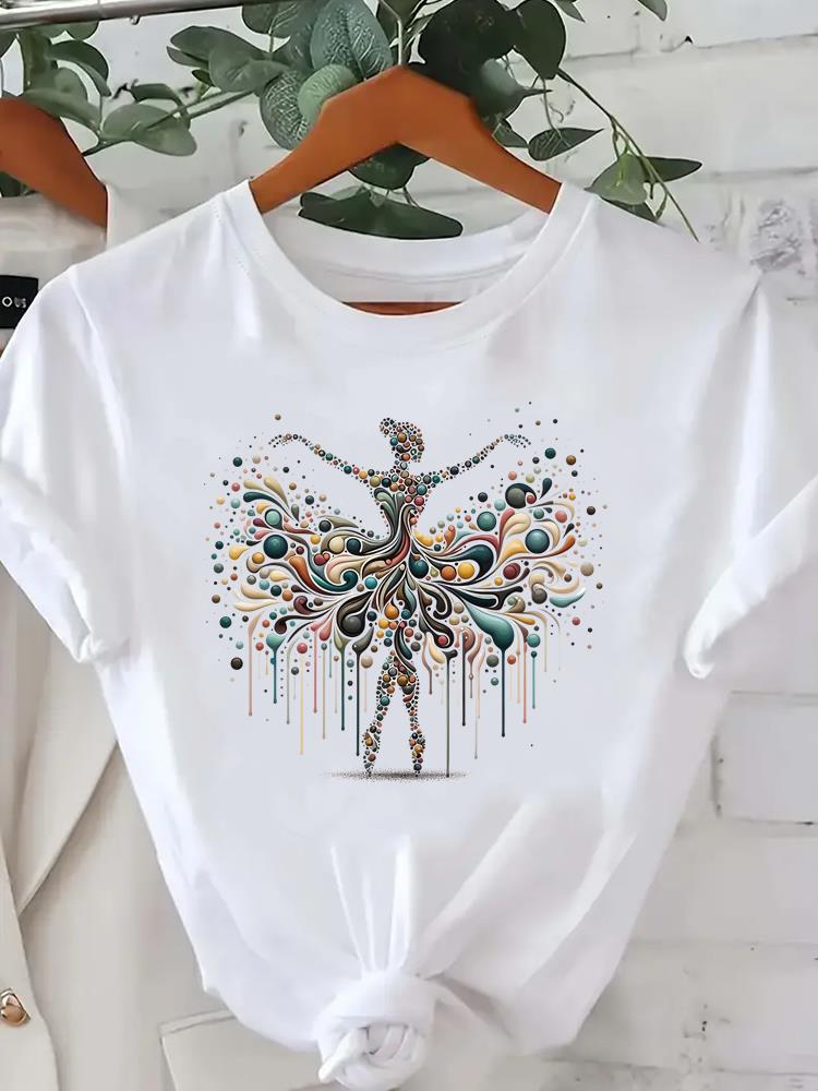 New store openingButterfly Lovely 90s Print Short Sleeve O-neck T-shirts Ladies Popular Casual Women