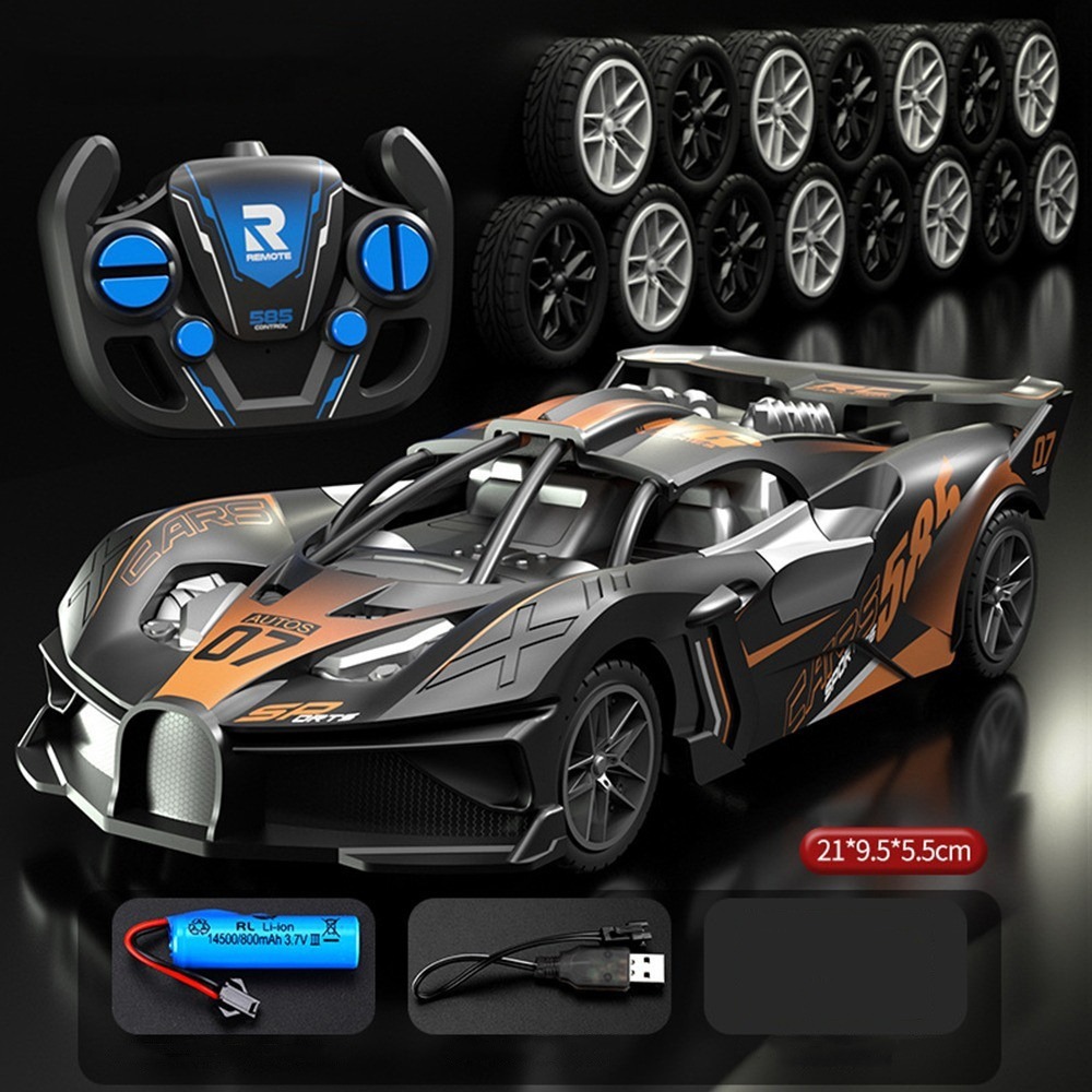 LETIGO Xanh cam Xe Drift RC Nhựa Điện Đồ chơi xe cộ Sáng tạo Thể thao đua xe Xe biểu diễn RC Quà tặng đồ chơi - 3