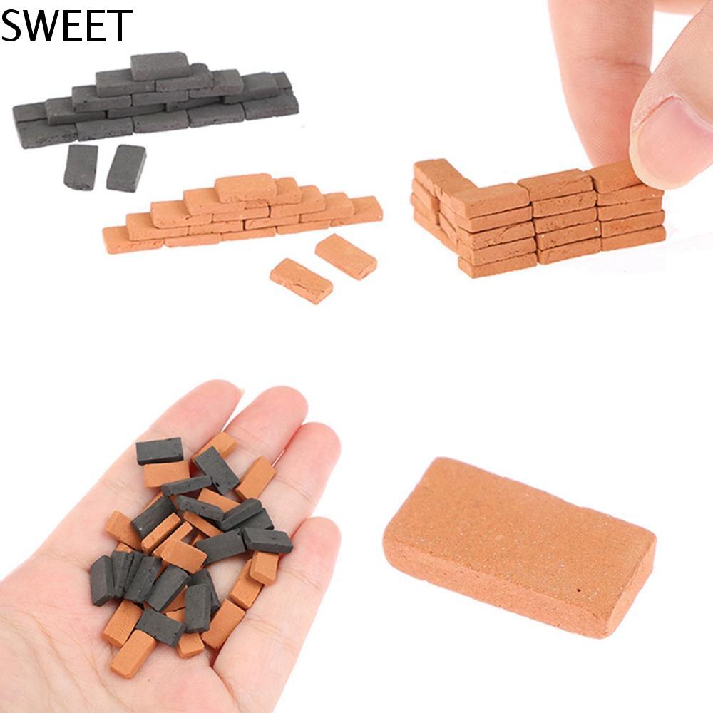 SWEET 1/16 Phụ Kiện nhà búp bê Cảnh quan Đất Sét Gạch nhỏ Nhỏ Trang Trí Thu nhỏ Mini Bức Tượng