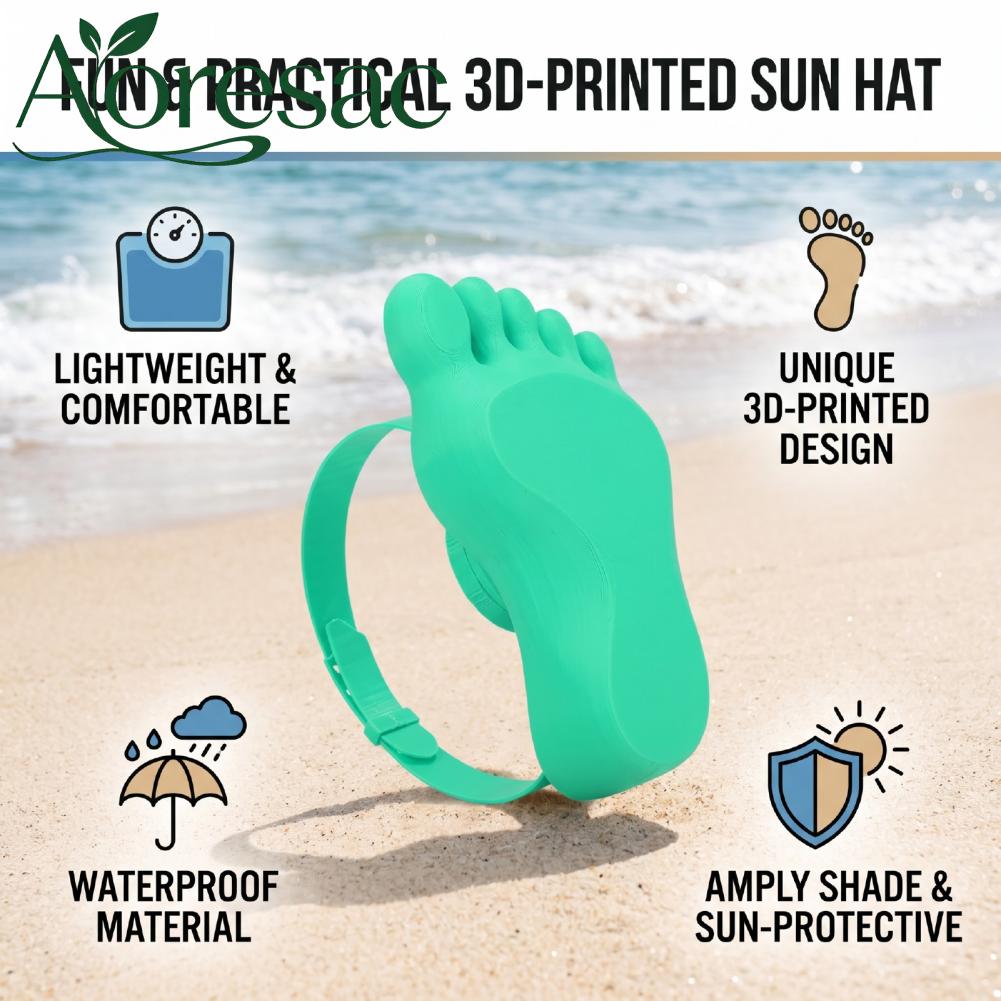 Aoresac เท้ารูปร่างหมวกกันแดดน้ำหนักเบาตลกแปลกใหม่ 3D พิมพ์หมวกกันแดดพลาสติกสำหรับปาร์ตี้ชายหาดกลางแจ้ง ราคา 633 บาท*ส่งฟรี