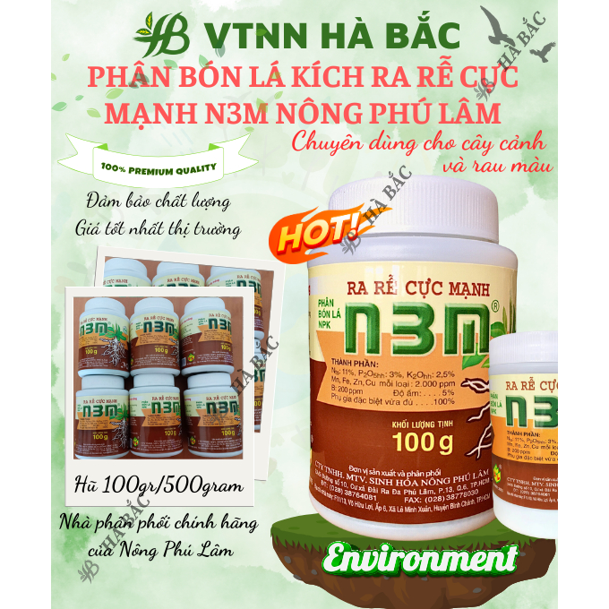 Phân Bón Lá Kích Ra Rễ Cực Mạnh N3M Nông Phú Lâm (100/500gr) - Chuyên Giâm Cành Chiết Cành Kích Thíc