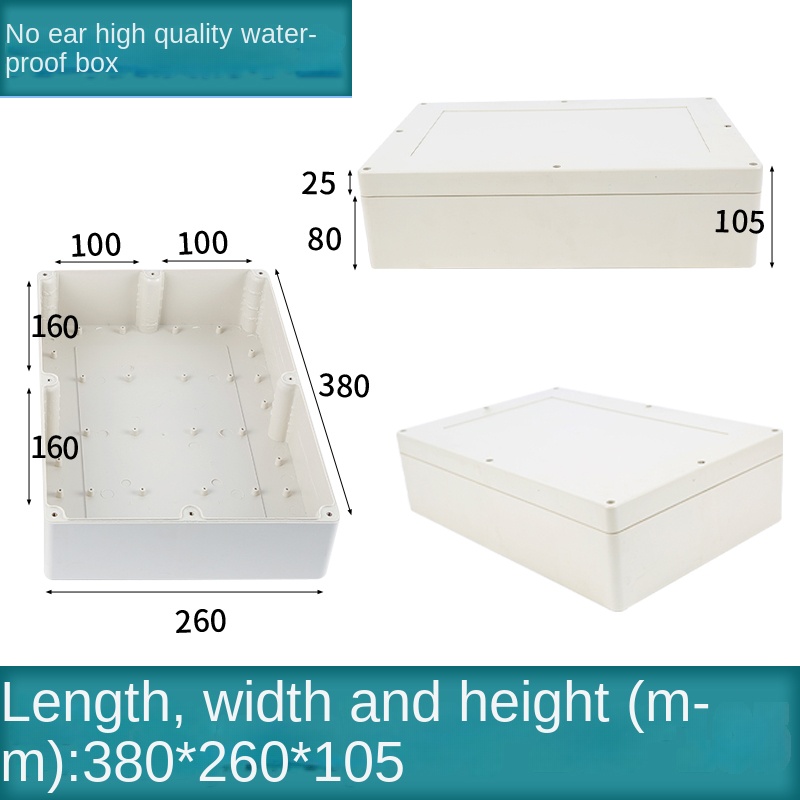 Vỏ Nhựa Chống Nước 380x260x105 mm | Kehua F-type Xám Công Nghiệp IP65 Hộp Tủ Điều Khiển Tự Động Hóa Công Nghiệp