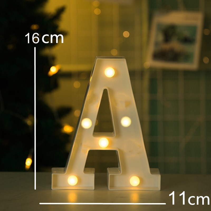 Party Decorations Set Alphabet Letters And Numbers LED Lights Letters Lamp Battery Home Bar Night Light For Wedding Birthday Christmas Ornaments Valentines Gift Ideas Party Decorations Set