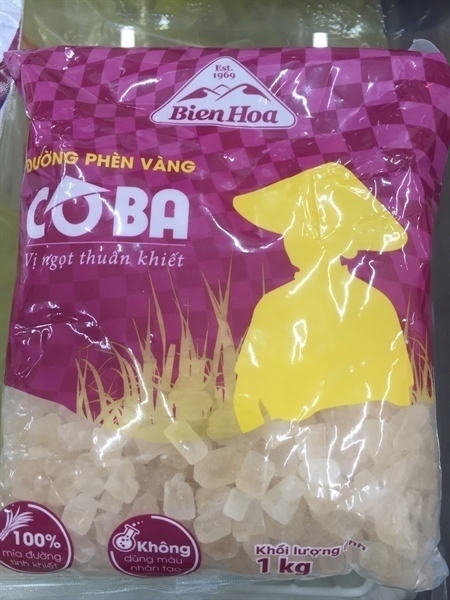 Đường Phèn Vàng Cô Ba - BIÊN HOÀ - Gói 1kg
