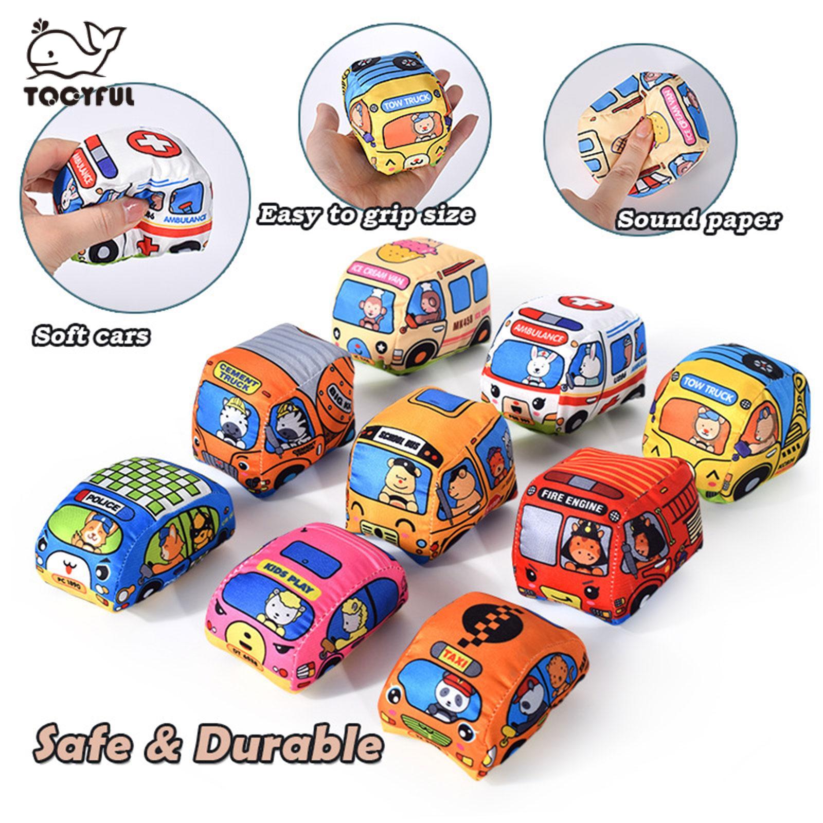 TOOYFUL Soft Cars Kids Toy Cars Motor Skills Game Preschool Soft Baby Toy