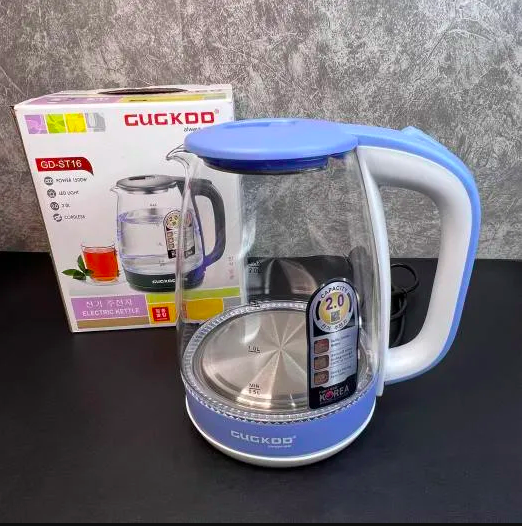 Ấm siêu tốc thủy tinh 2L CUCKOO GD-ST16 Bình siêu tốc trong suốt Cường lực Đun sôi nhanh Tự ngắt khi Sôi