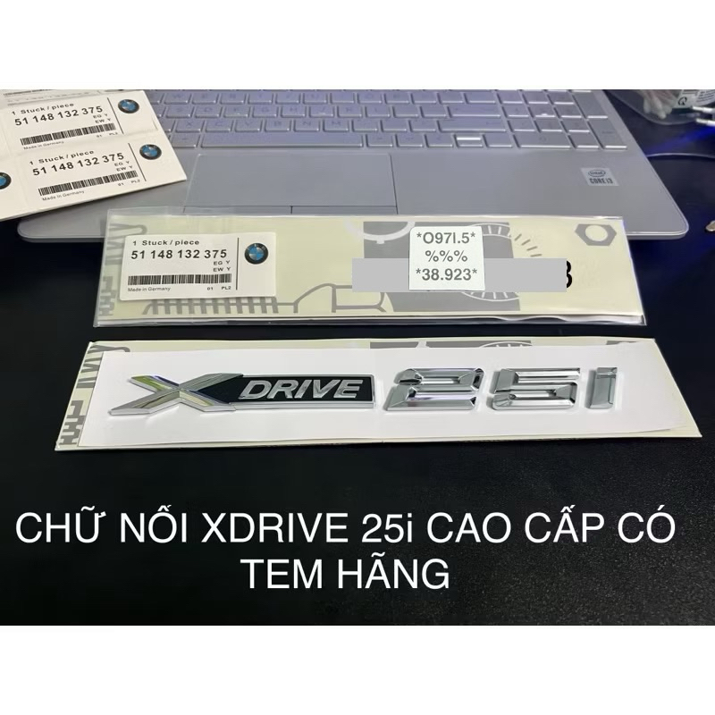CHỮ NỔI XDRIVE 25i CAO CẤP CÓ TEM HÃNG Giá rẻ