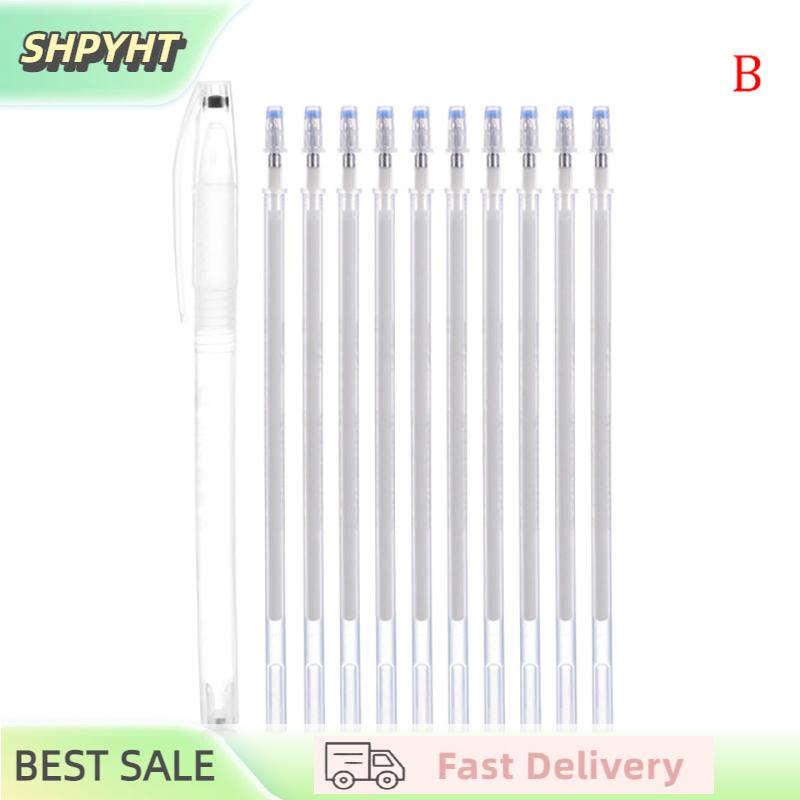 SHPYHT 10pcs Heat Erasable Pen High Temperature Disappearing Fabric Marker Tailoring