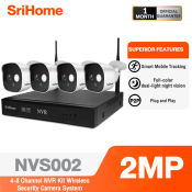 SriHome 1080P Wireless Security System with Waterproof Cameras
