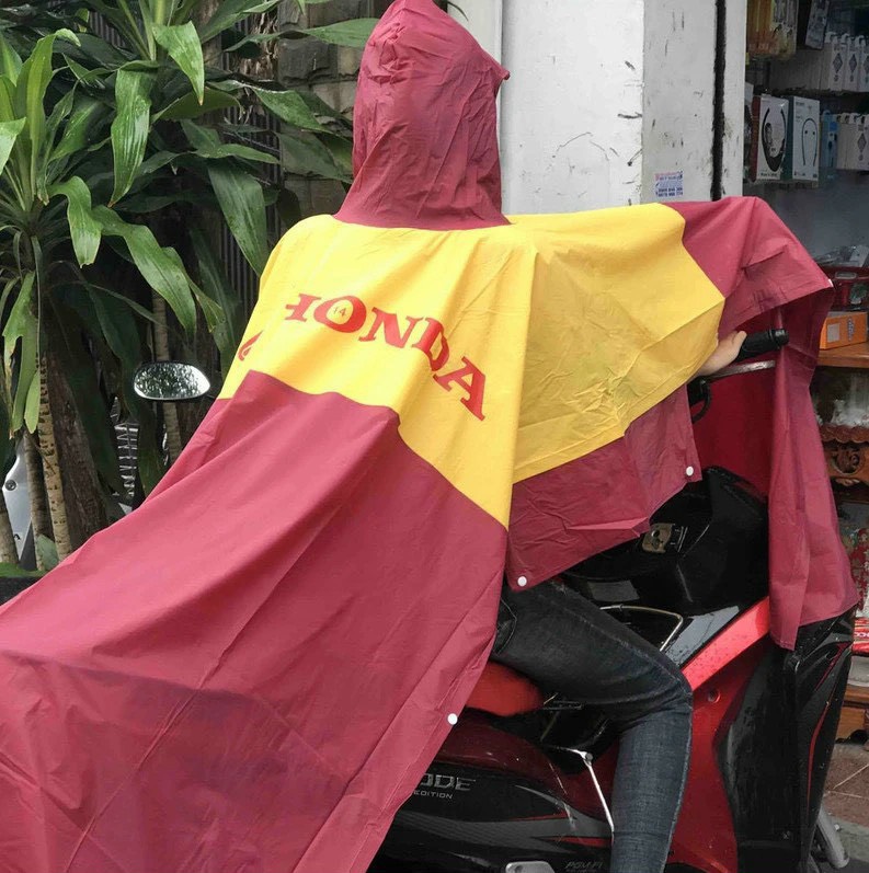 Áo mưa cánh dơi người lớn in logo Honda
