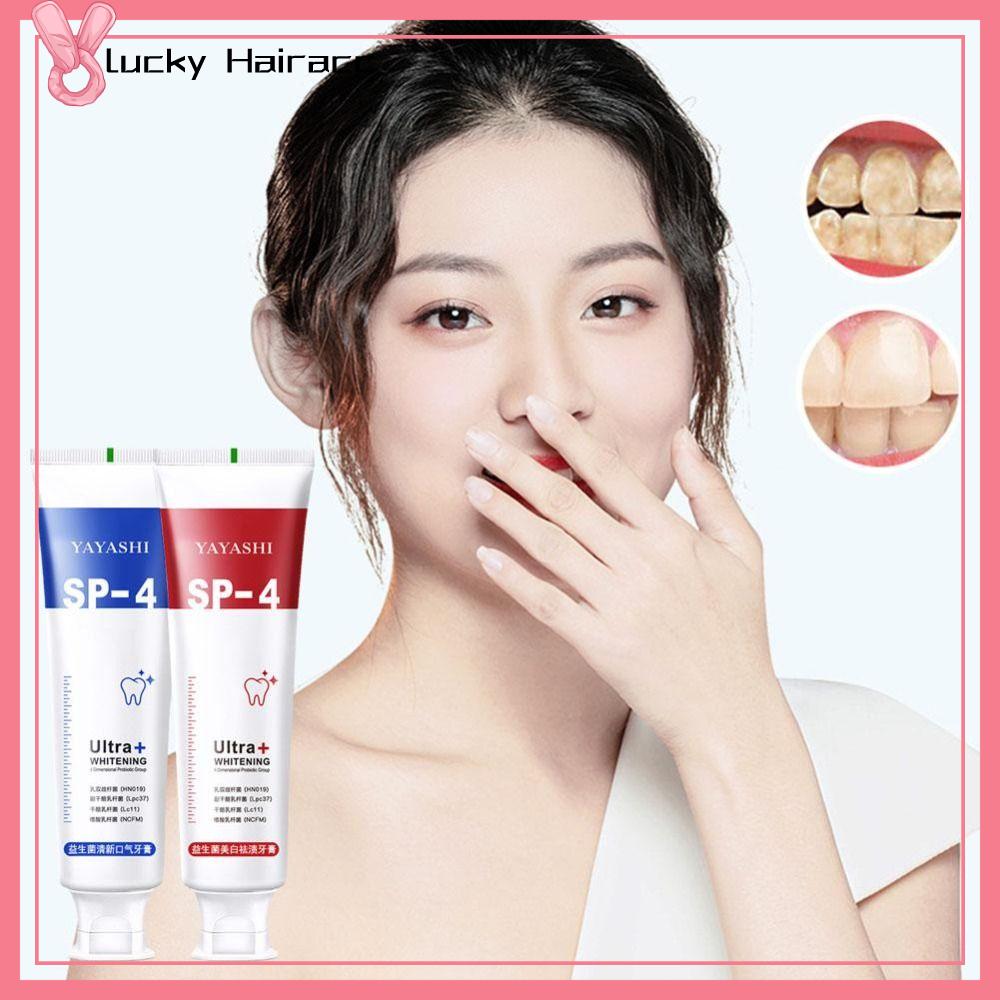 LUCKY HAIRACC Tăng cường răng Sửa chữa màu vàng Sửa chữa răng Làm Trắng Răng SP-4 Hơi thở tươi mát Làm sáng da Kem đánh răng Probiotic