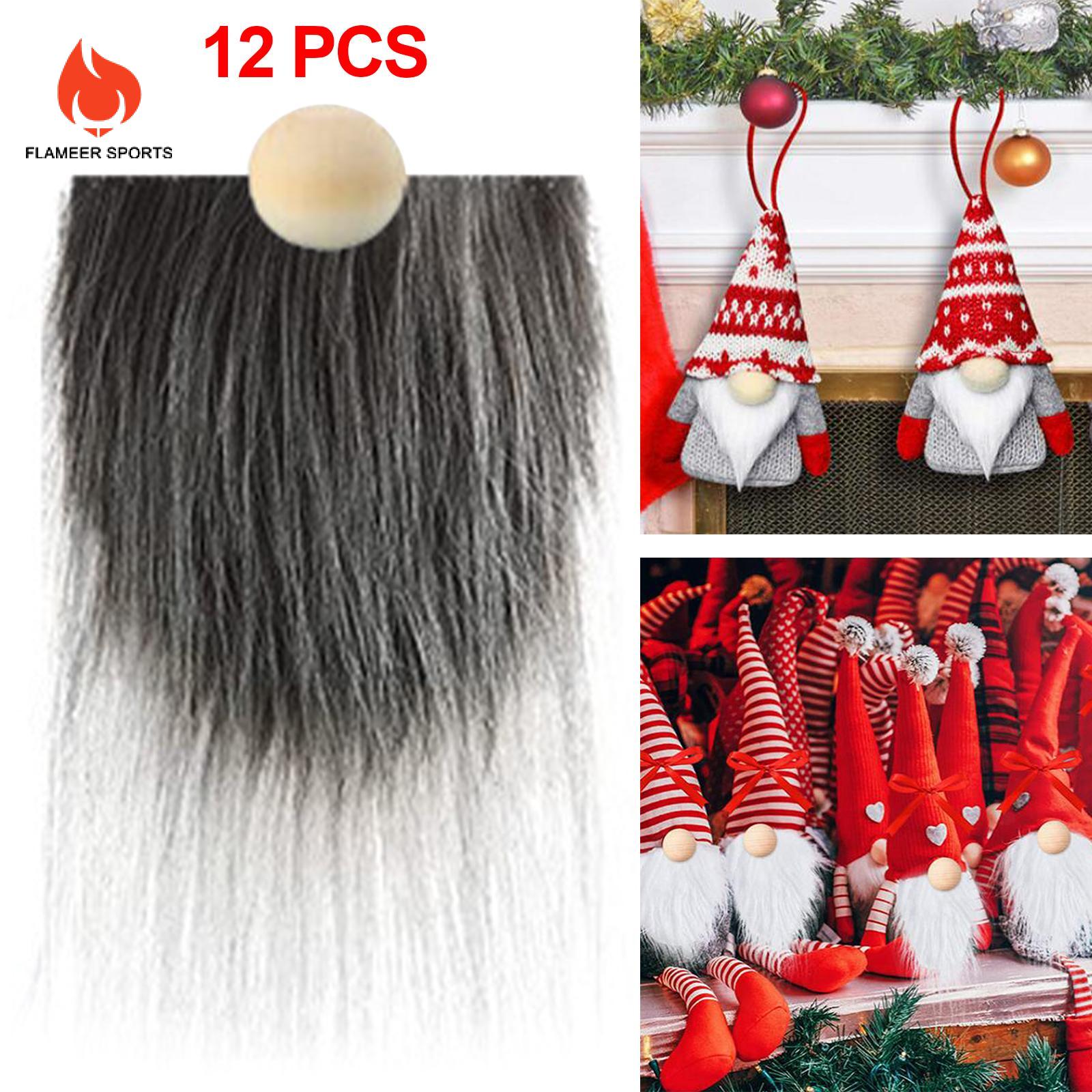 Flameer 12X pre-cut Gnome râu bằng gỗ bóng Faux lùn râu cho ngày Valentine trang trí nội thất Đảng DIY crafting Nguồn cung cấp