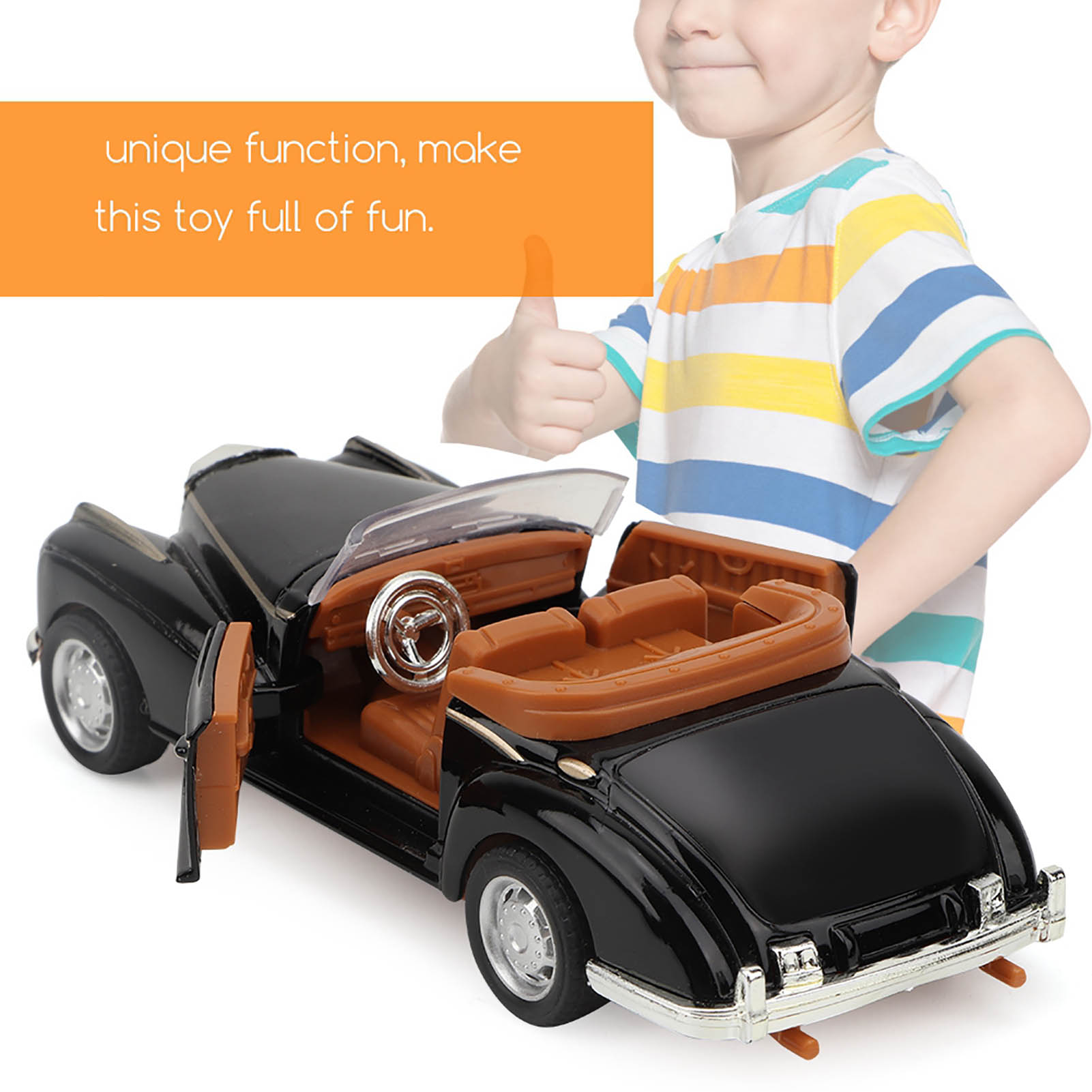 Xe Ô Tô Cổ Điển Đồ Chơi Hợp Kim Xe Cổ Điển Roadster Âm Thanh Và Ánh Sáng Đồ Chơi Mô Hình Xe Hợp Kim Xe Ô Tô Đồ Chơi Mô Phỏng Mini Cho Bé - 2