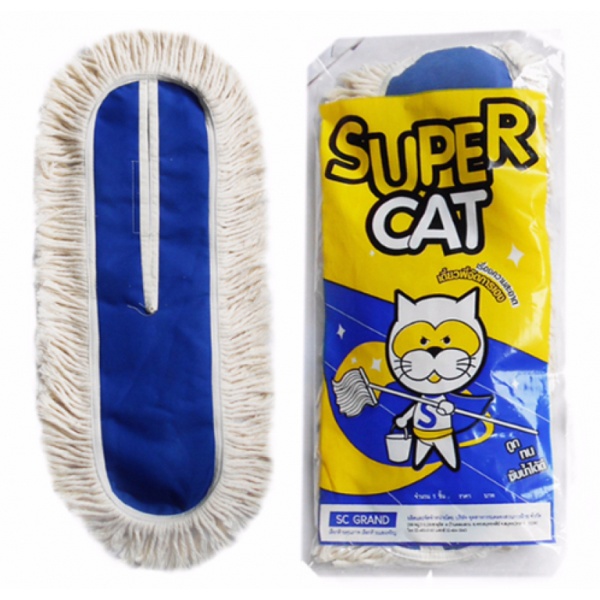 Global House SUPERCAT อะไหล่ผ้าม็อบดันฝุ่น 18 นิ้ว ขนาด 16.5x46x2 ซม. สีขาว รับประกันของเเท้ ราคา 194 บาท*ส่งฟรี