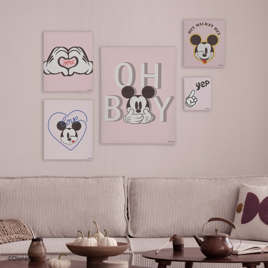 Koncept Furniture ภาพแขวน DISNEY รุ่น MICKEY-COLLECT สีชมพู ราคา 4,990 บาท*ส่งฟรี
