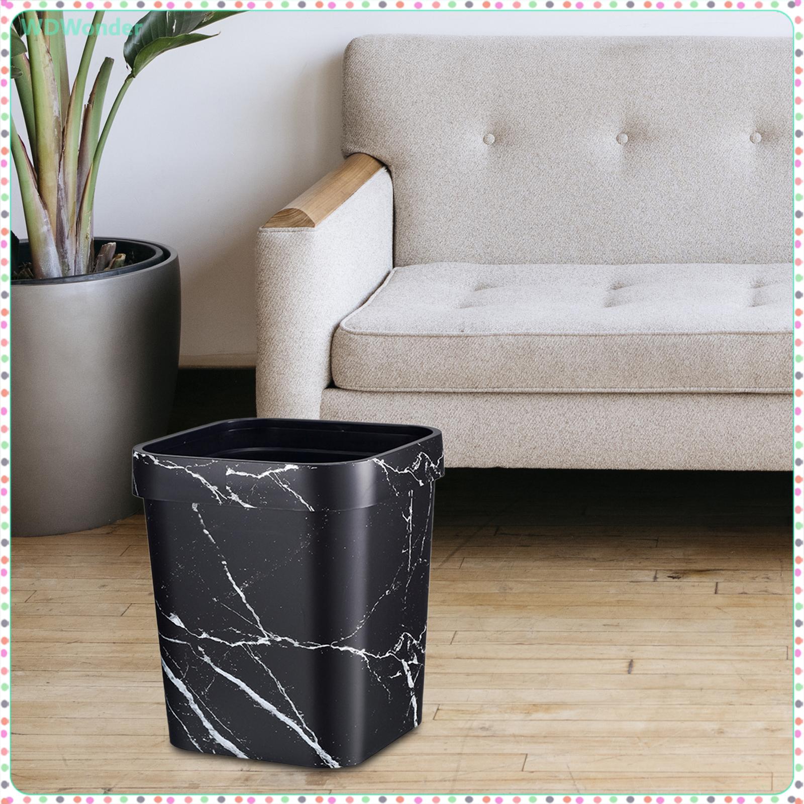 WDWonder Trash Can Wastebasket Household without Lid Farmhouse Waste Bin Garbage Bin for Washroom Bedroom Living Room Toilet