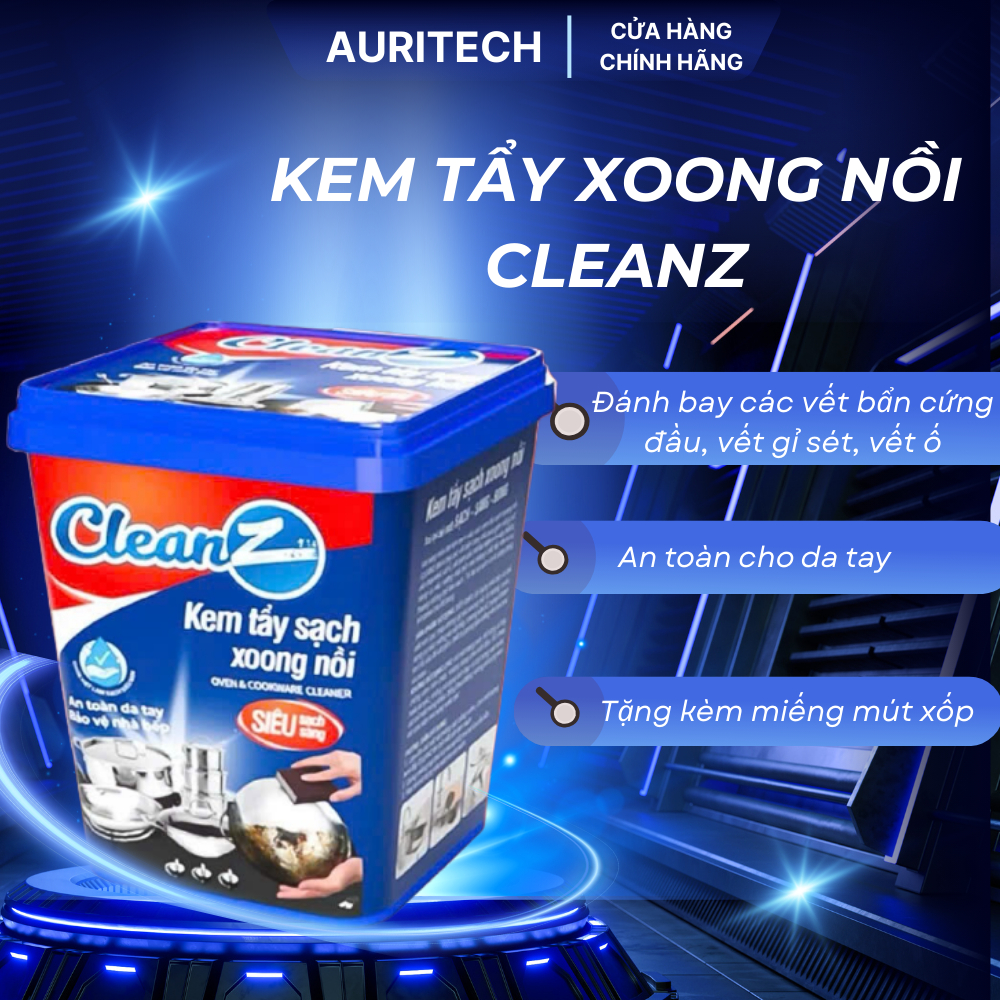 Kem tẩy xoong nồi CleanZ 500g đa năng Hàn Quốc đánh tan mọi cặn bẩn, bột tẩy trắng xoong nồi