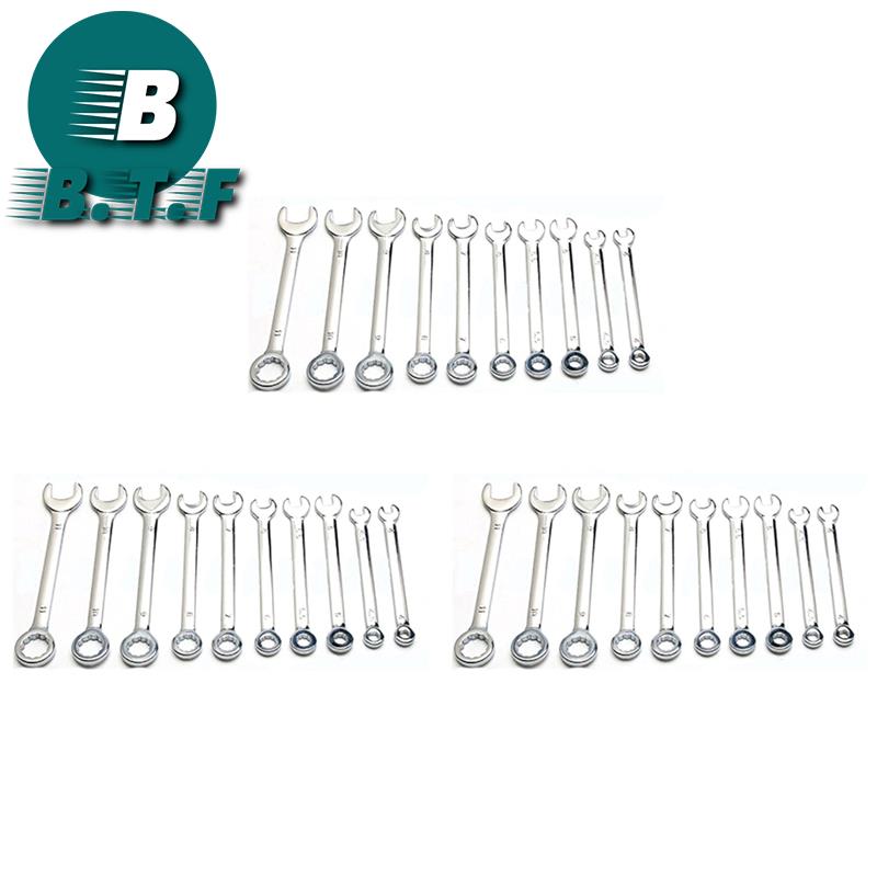 Bộ 30 cờ lê mini đầu kép, cờ lê vòng lệch, chìa khóa kết hợp, cờ lê 4-11mm, bộ cầm tay