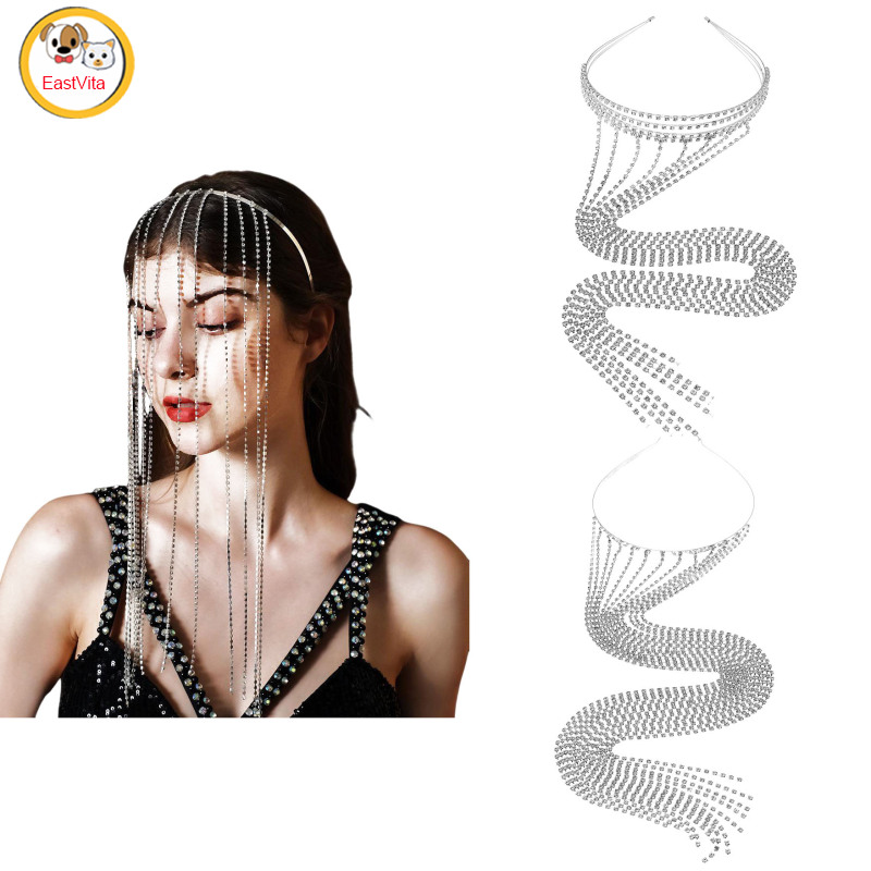 Hair Rhinestone Fringe Chain Halloween Costume Festival Headband Head Imitation Rhinestone Fringe Chain Accessories For Girls Hair Decoration ราคา 140 บาท*ส่งฟรี