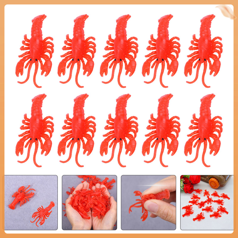 25pcs thú vị tôm hùm giả tạo tôm hùm nhỏ giáo dục tôm hùm đeo tôm