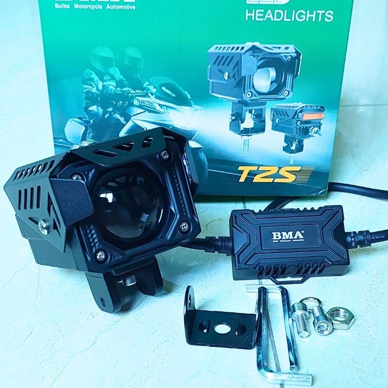 Đèn Trợ Sáng T2s - BMA Hàng Cao cấp, Có đường cắt chống chói, Có pha màn chập, Công suất 48w.Lắp xe tải, ô tô, xe máy