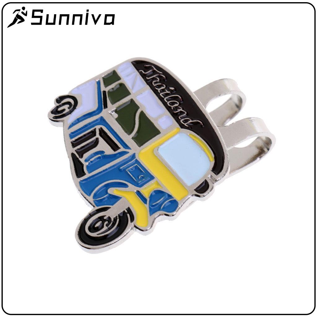 Gazechimp Pedicab Pattern Hat Clip Golf Ball Marker Clip Visor ราคา 94 บาท*ส่งฟรี