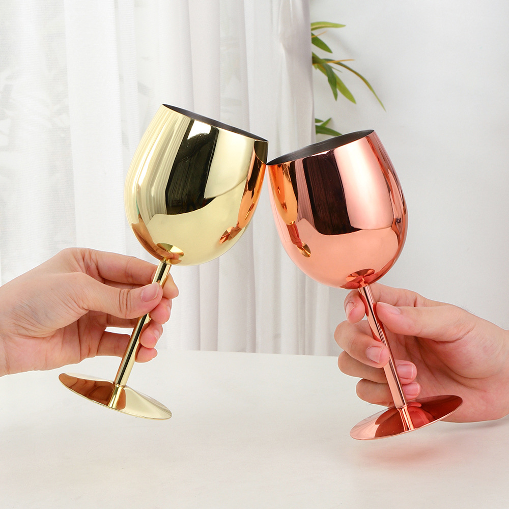 Catarinayi Bar KTV304 stainless steel red wine single-layer high legged glass, drop resistant cocktail glass 350ml, can be used Wine & Champagne Glasses