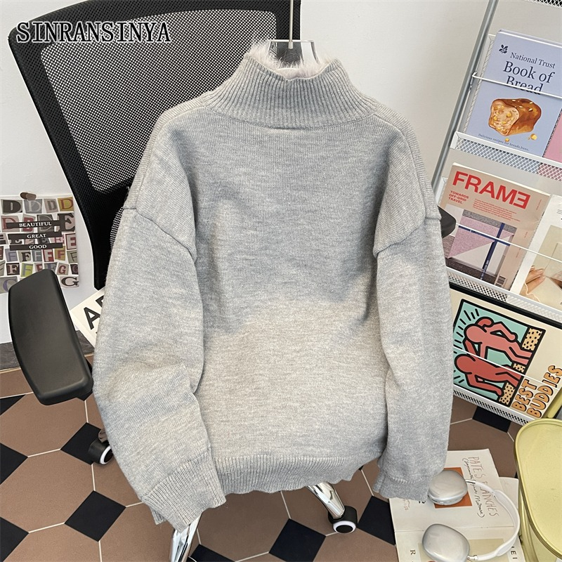 Áo Áo cardigan dệt kim cổ áo Lông Thú Giả ấm cho nam và nữ, áo khoác ngoài mùa đông dày có dây kéo thiết kế