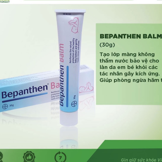 Bepanthen - kem giảm hăm dùng cho em bé từ sơ sinh tuýp 30g date mới