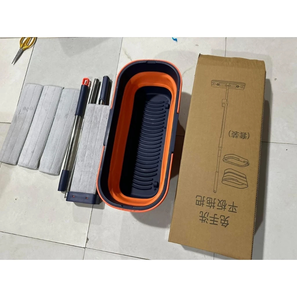 CÂY LAU NHÀ TỰ VẮT KÈM XÔ ĐỰNG