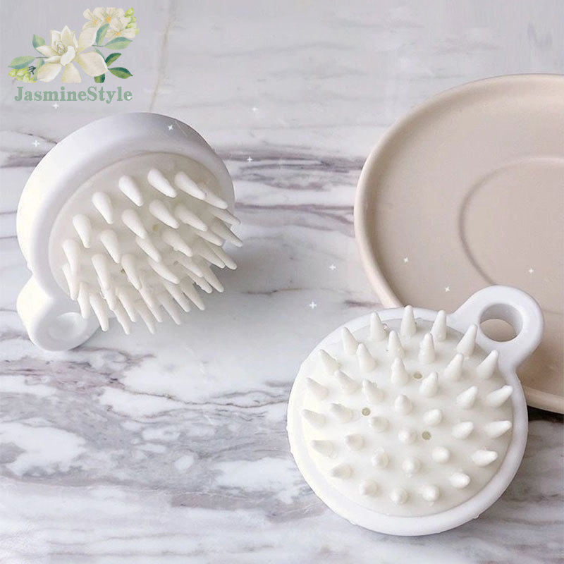 Jasminestyle Silicone bàn chải dầu gội Dầu Gội Lược Massage Dầu Gội Đầu Lược Da Đầu Gãi Dầu Gội Massager